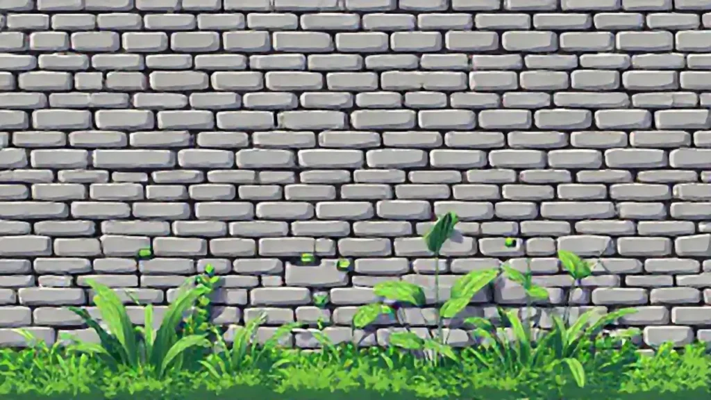 Un edificio gris con plantas verdes