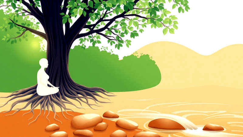 Salud integral y serenidad natural visualizada