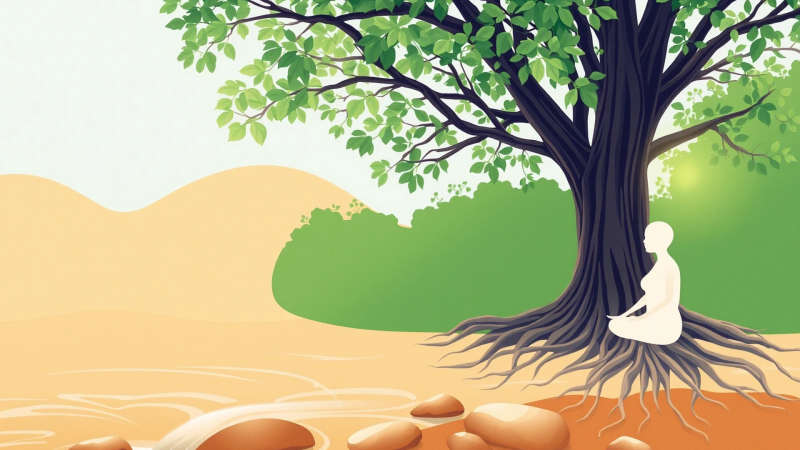 Salud integral y serenidad natural visualizada