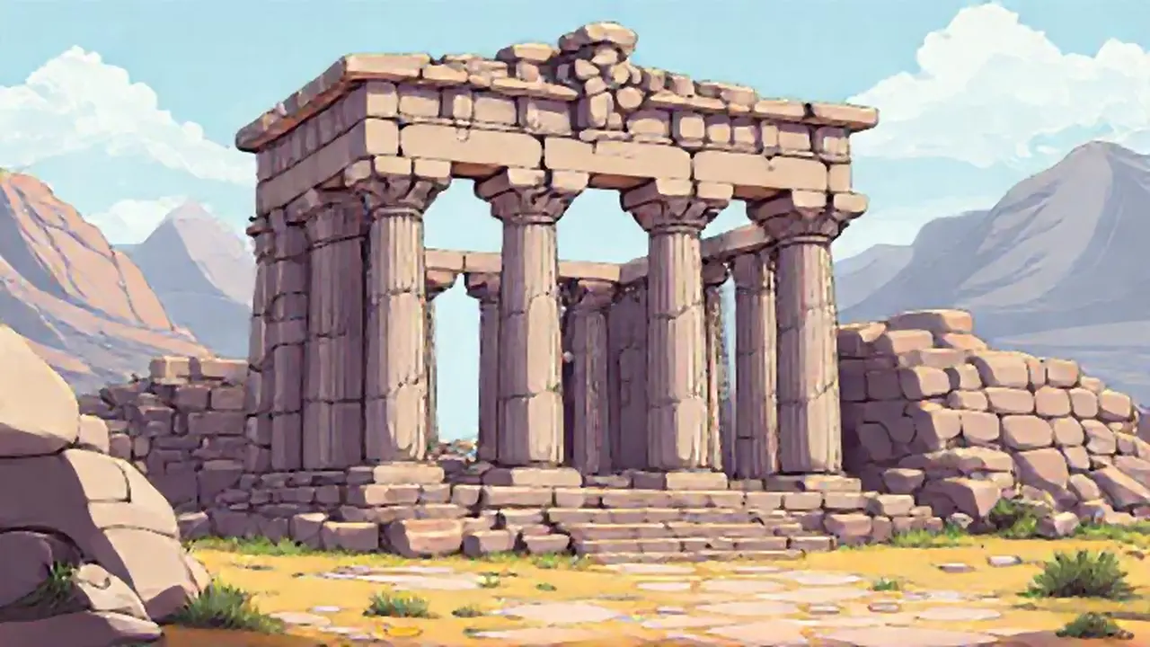 Ruinas de templo de piedra antiguo