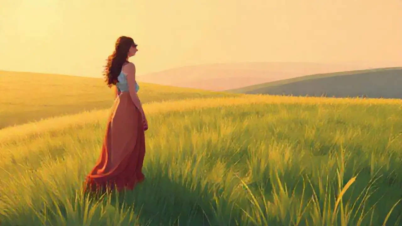 Mujer en un campo