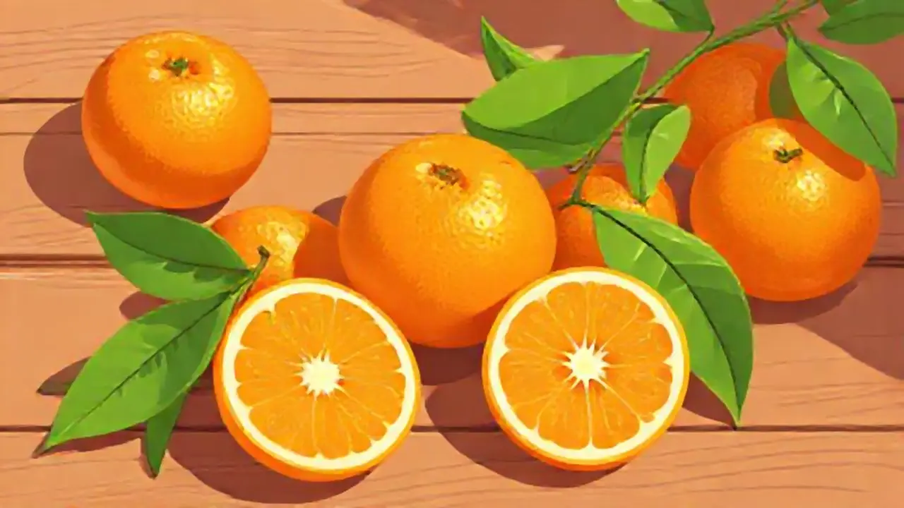 Naranjas sobre madera