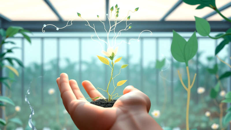 Naturaleza y tecnología florecen en armonía optimista