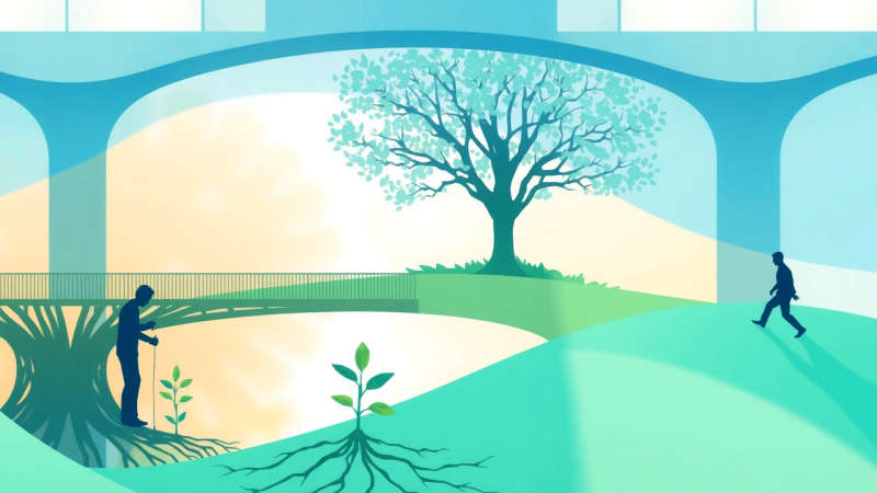 Reconstrucción esperanzadora y armoniosa en un futuro tecnológico