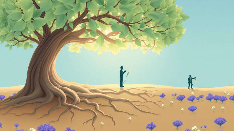 Salud integral florece con cuidado y armonía
