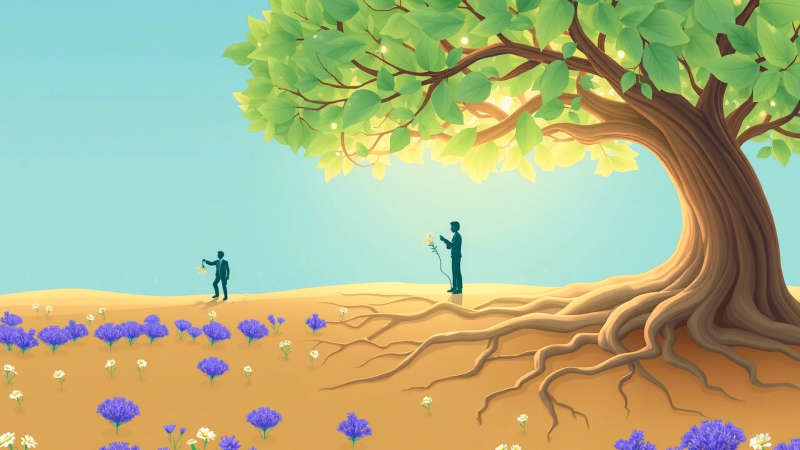Salud integral florece con cuidado y armonía