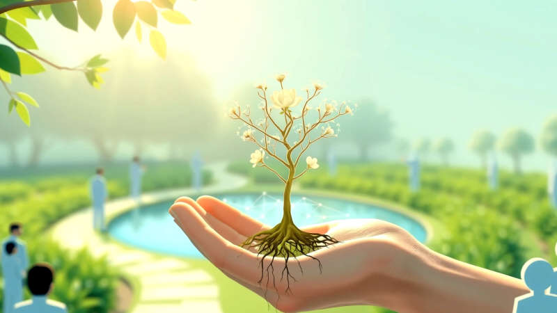 Crecimiento tecnológico y natural en armonía