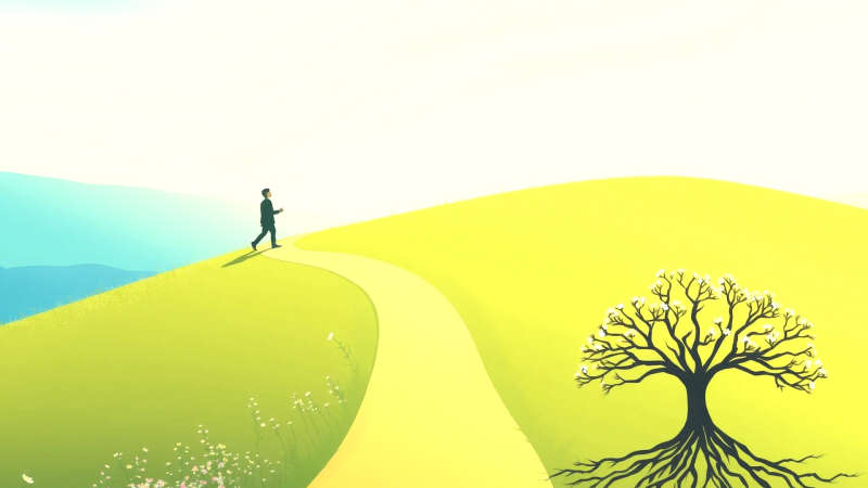 El camino representa un crecimiento personal resiliente
