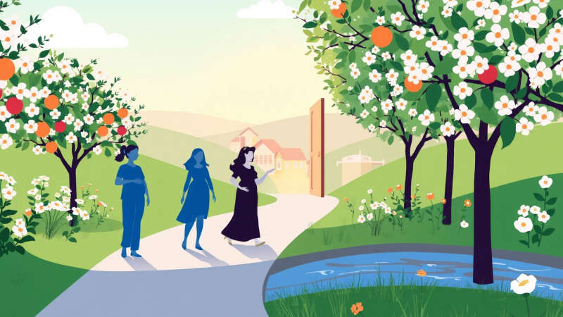 Un camino lleva a un hogar esperanzador