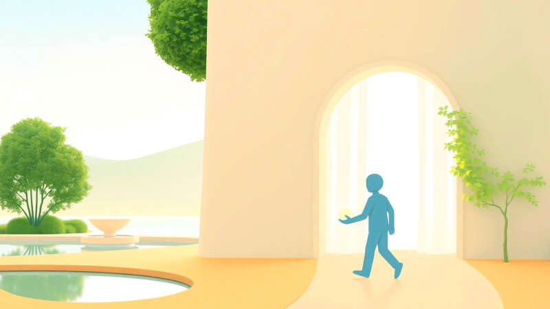 Un camino guía hacia un futuro esperanzador