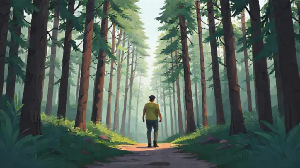 Hombre en el bosque