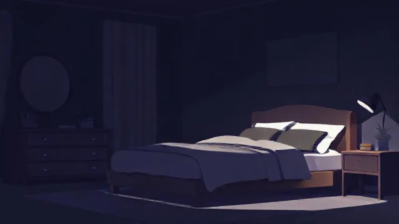 Habitación oscura con tenue luz
