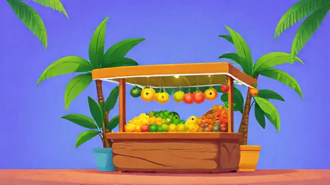 Fruta tropical al aire libre