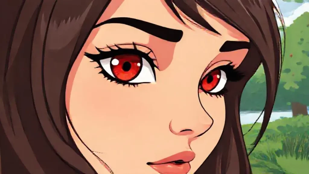 Mujer con ojos rojos por las lágrimas