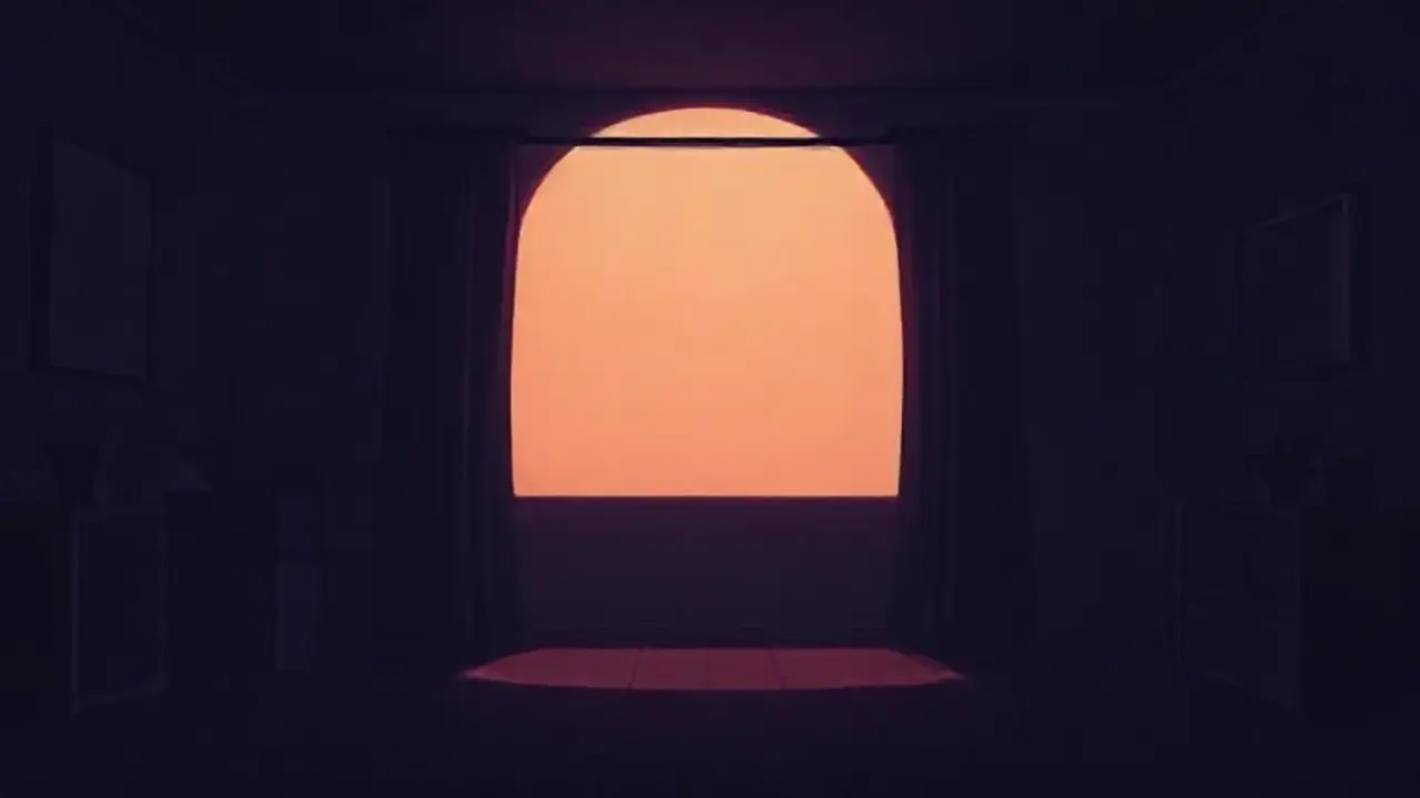 Luz tenue en una oscuridad