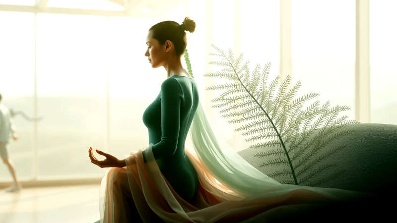 Serenidad natural florece con suave fortaleza