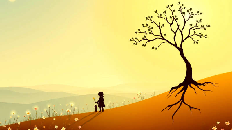 Familia y naturaleza simbolizan paz y crecimiento
