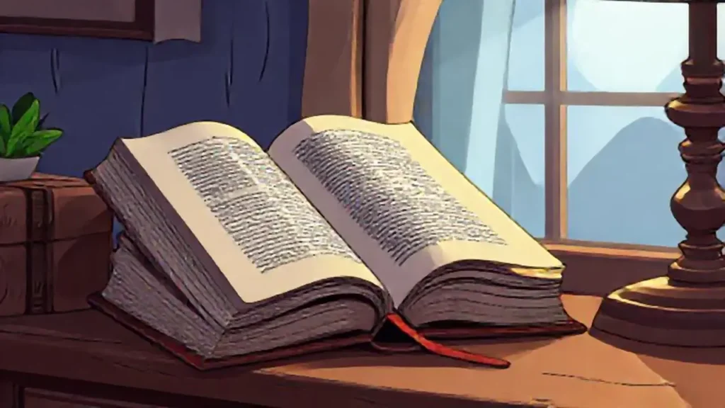 Libro viejo sobre la mesita de noche