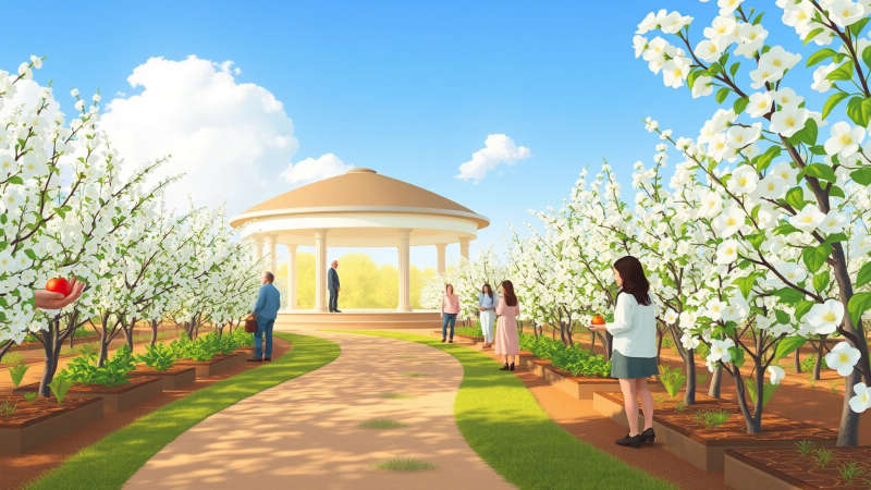 Un jardín próspero irradia paz y renovación