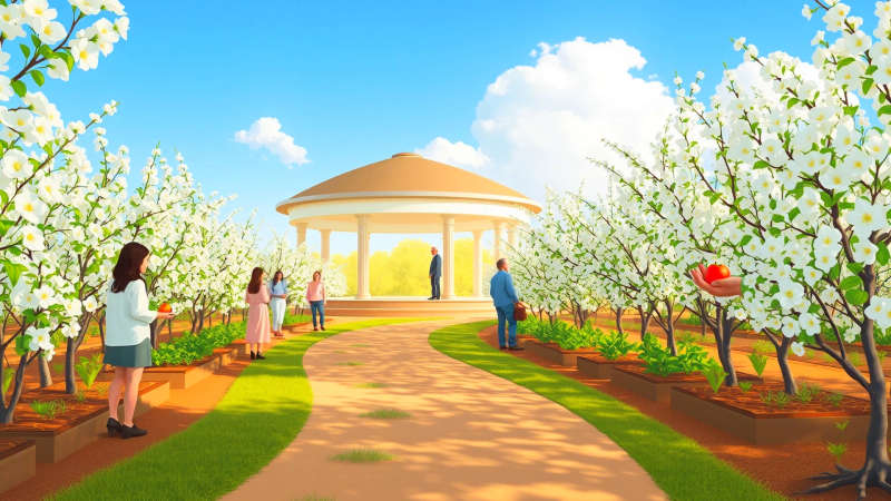 Un jardín próspero irradia paz y renovación