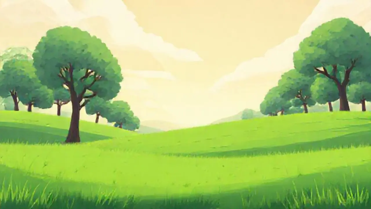 Pradera verde se eleva