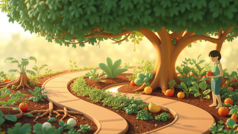 Jardín próspero irradia paz y renovación