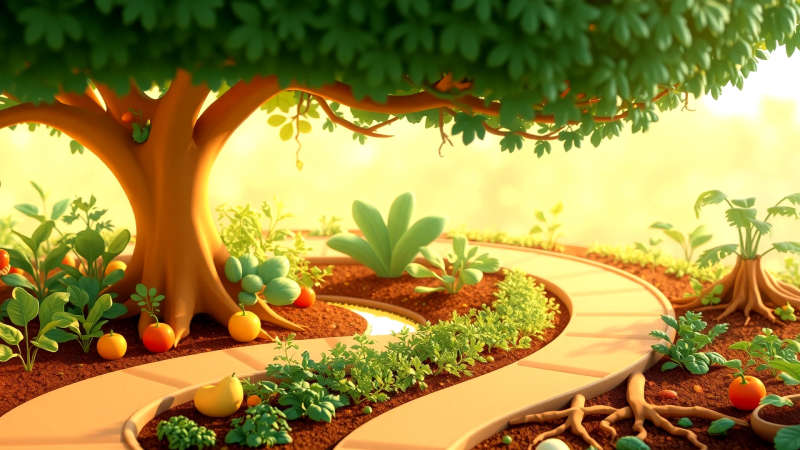 Jardín próspero irradia paz y renovación