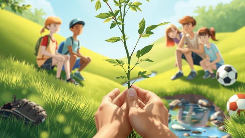 Jóvenes cuidan un retoño con esperanza