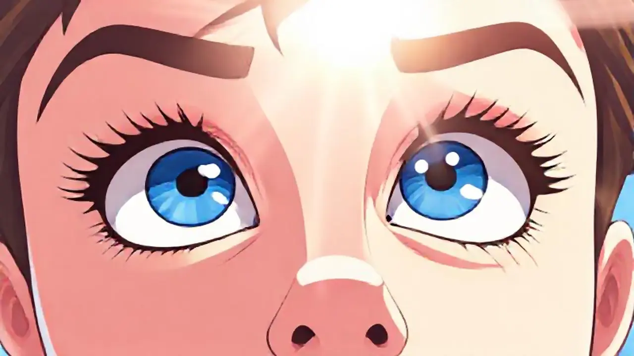 Ojos azules bajo el sol