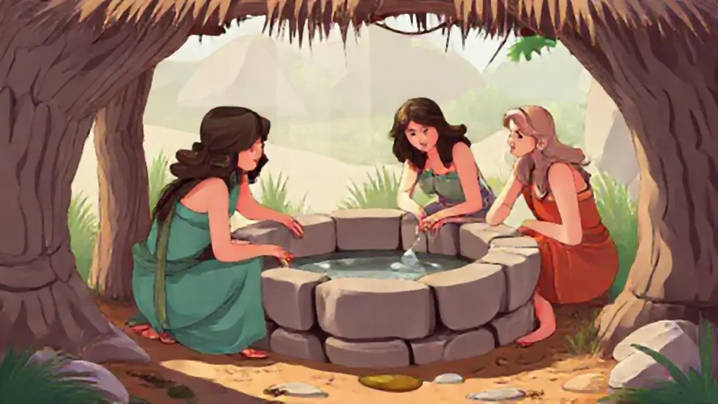 Mujeres se reunían en el pozo