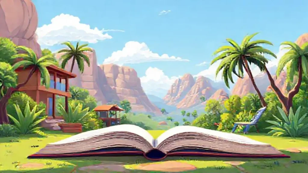 Libro abierto al aire libre