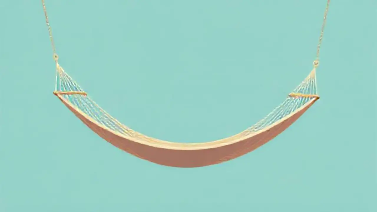 Hamaca vacía balanceándose suavemente