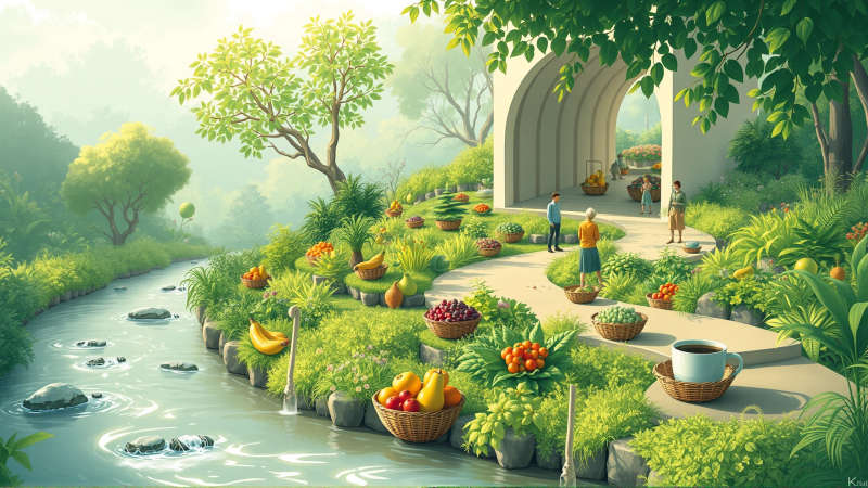 Jardín exuberante promueve salud y serenidad
