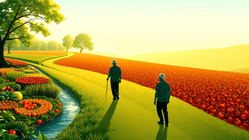 Un camino lleva a un futuro sereno