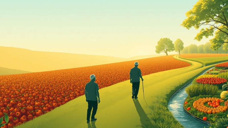Un camino lleva a un futuro sereno