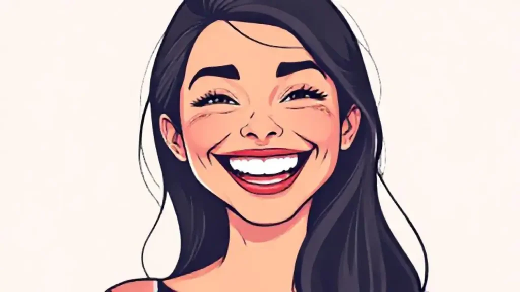 Mujer sonriente con dientes brillantes