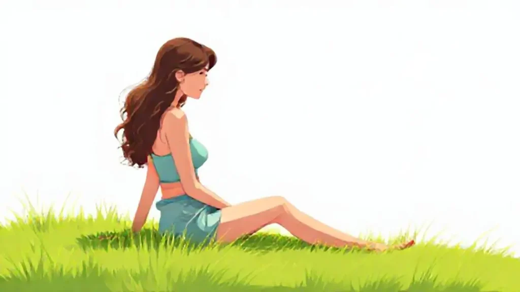 Mujer en el césped