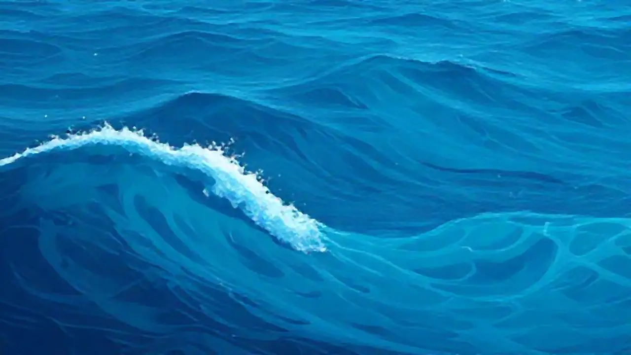 Olas azules profundas