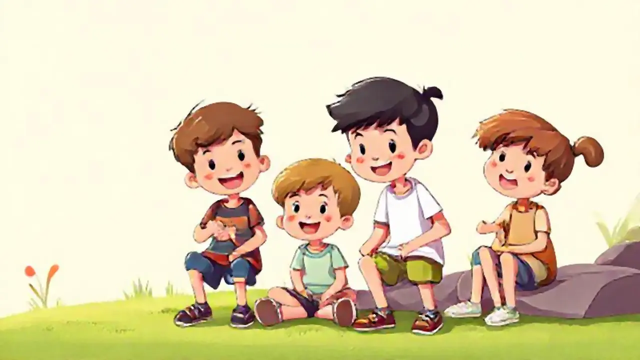 Niños diversos jugando