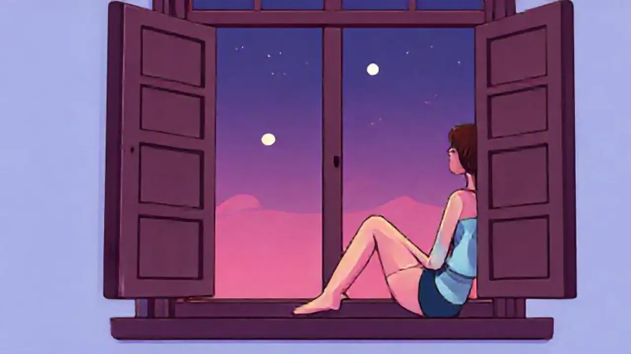 Mujer junto a la ventana