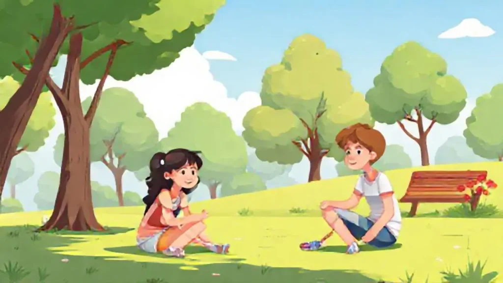 Jóvenes en un parque
