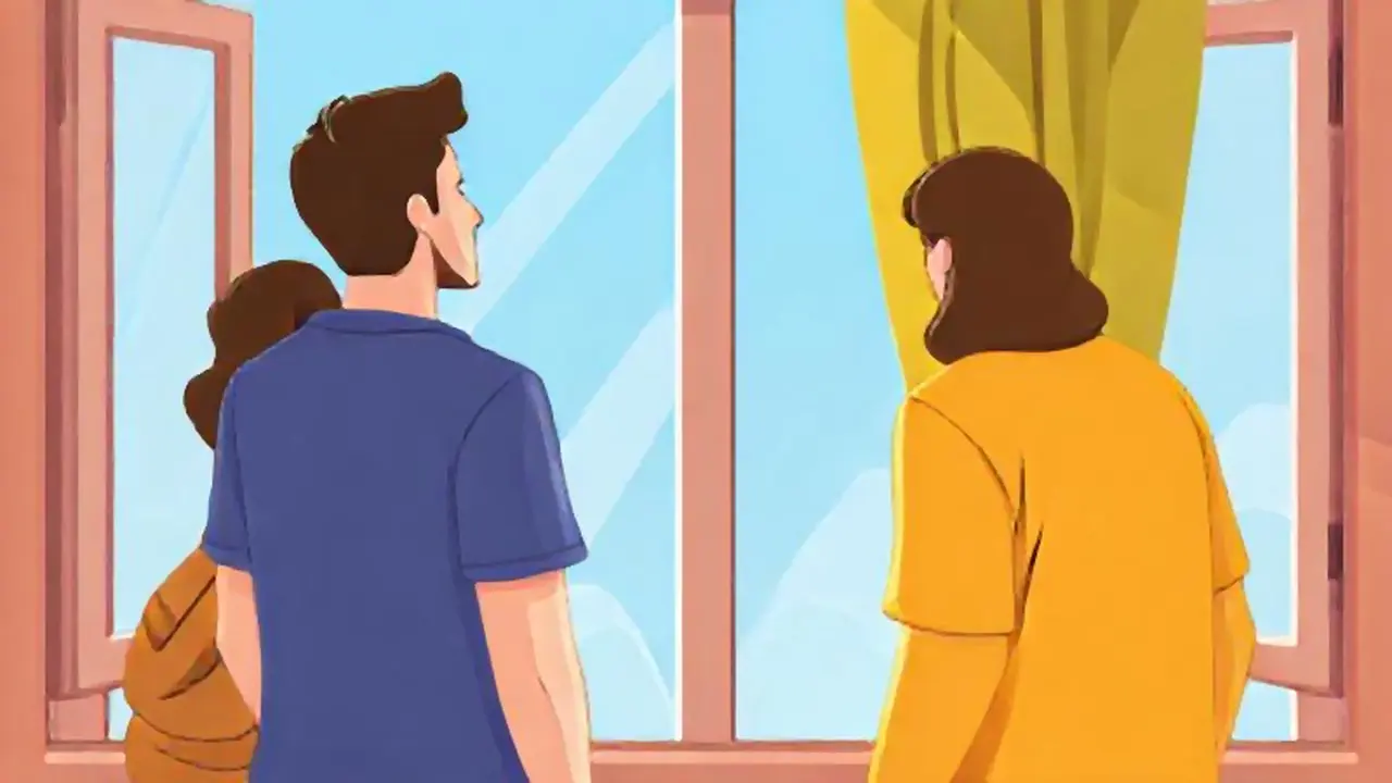 Personas cerca de una ventana