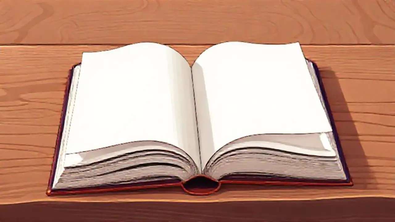 Libro abierto sobre una mesa de madera