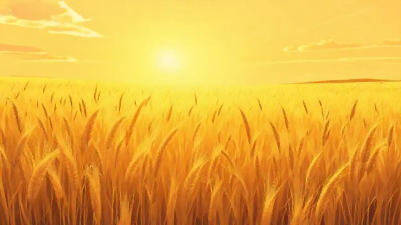 El trigo dorado bañado por el sol