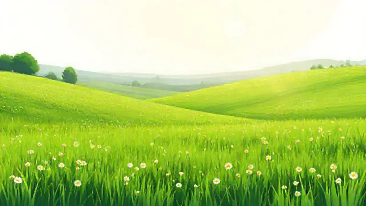 Prados verdes y soleados
