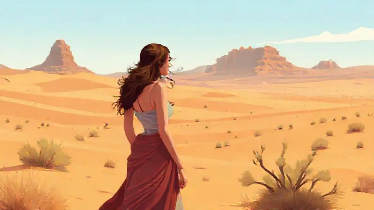 Mujer en el desierto