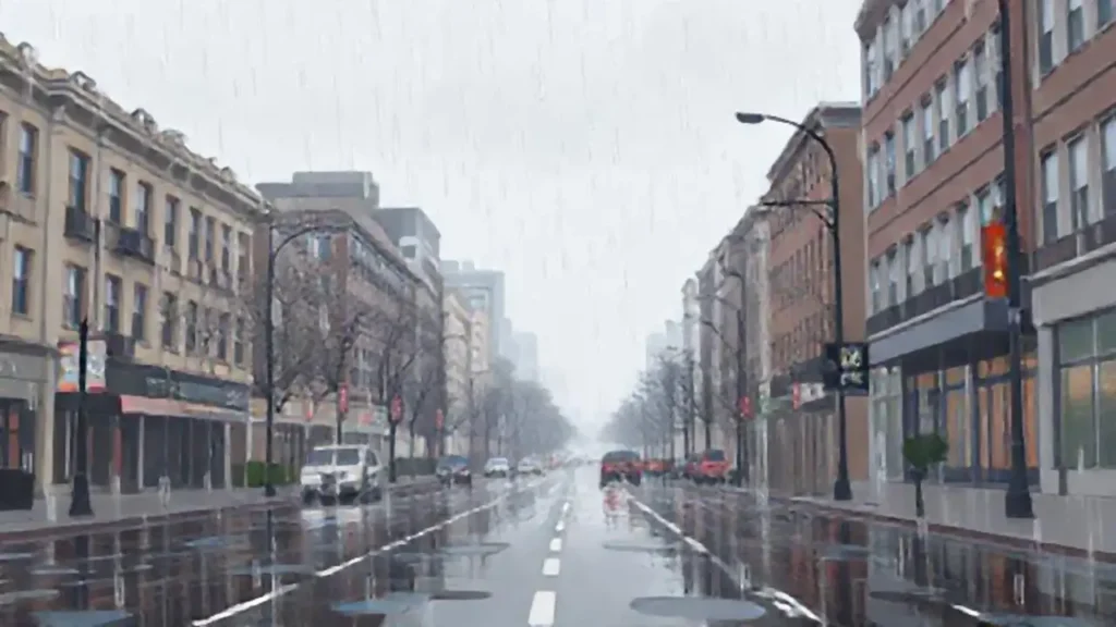 Lluvia gris sobre la ciudad