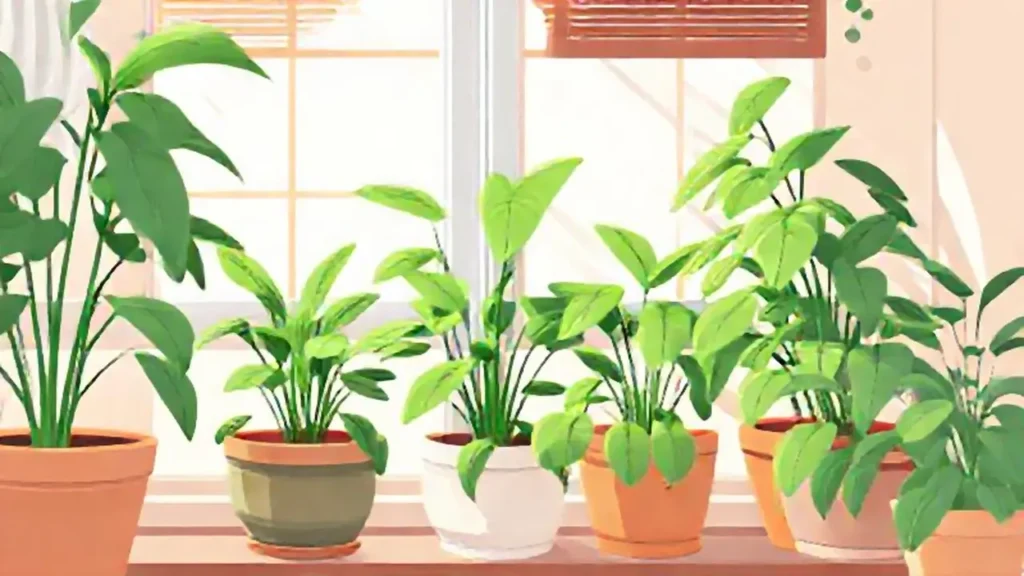 Plantas verdes en casa
