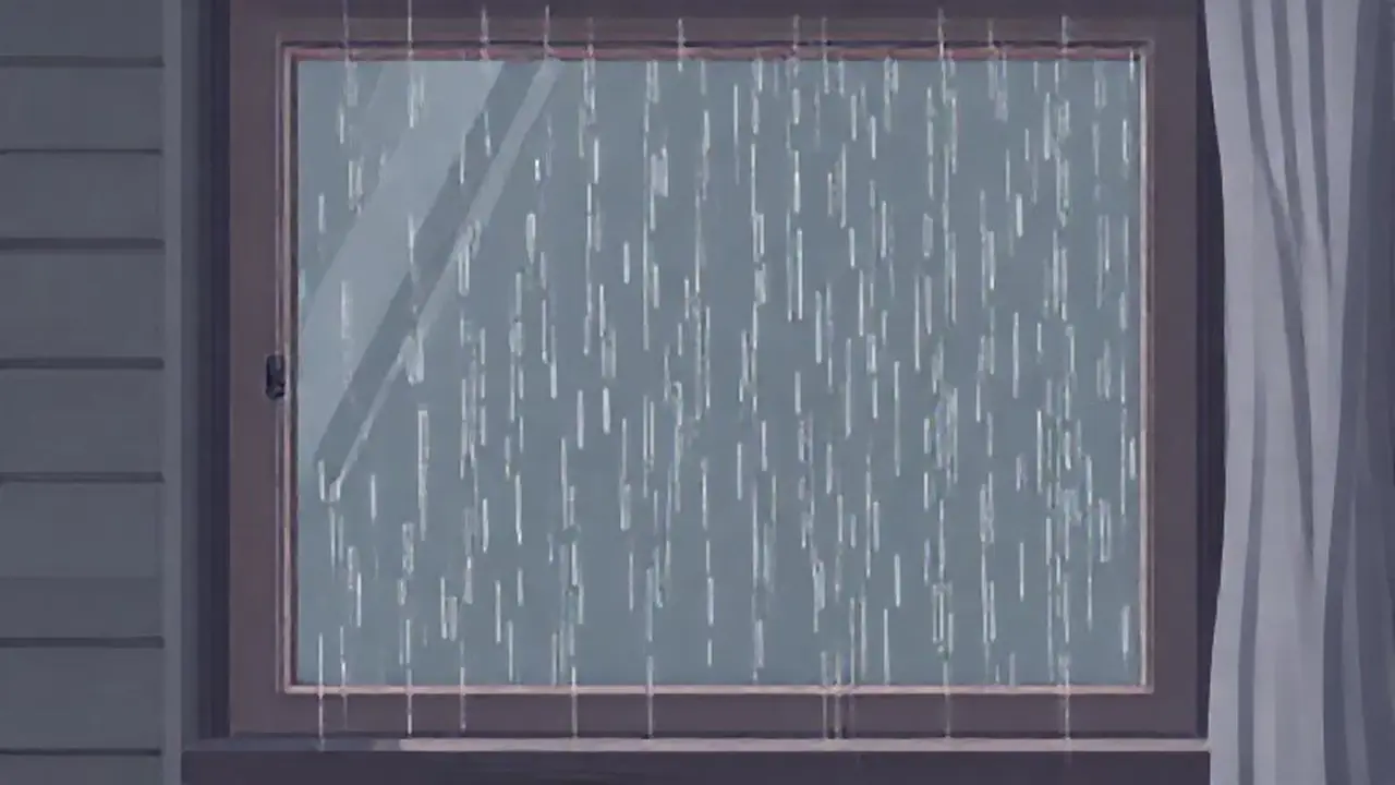 Lluvia gris en la ventana