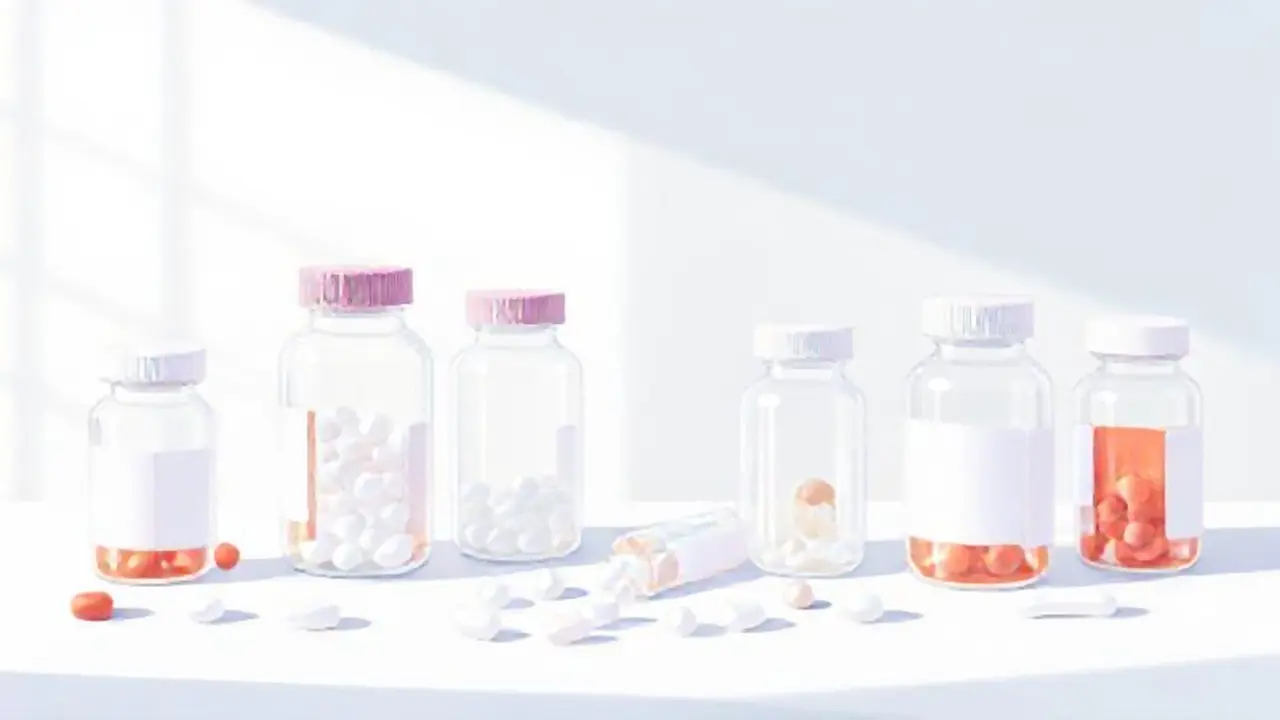 Botellas vacías sobre una mesa blanca